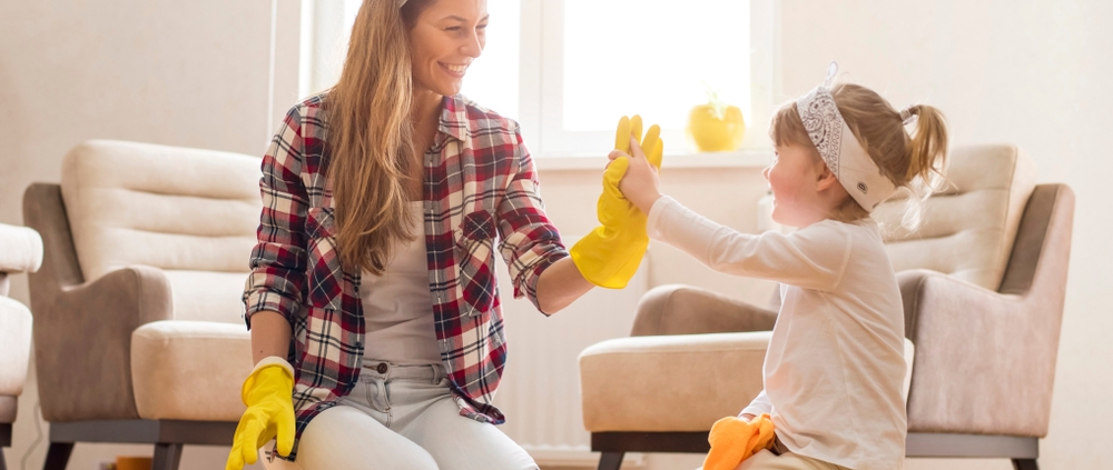 deep cleaning around the house